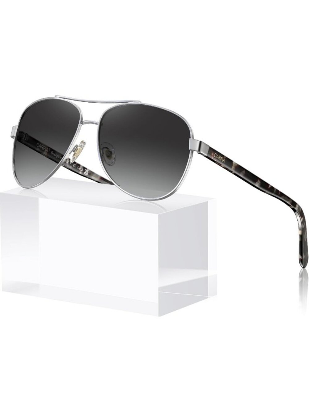 Stylish Polarized Aviator Sunglasses for Women - UV400 Protection, Trendy Design